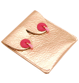 Alkemest, Boob Pouch Pompom, rose gold metallic