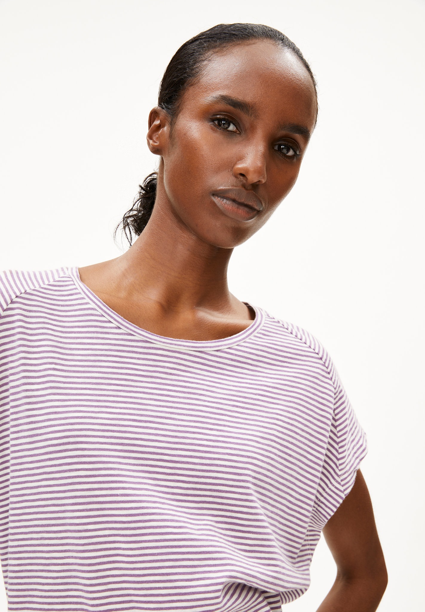 Armedangels Armedangels, Oneliaa Stripes, oatmilk-orchid, S
