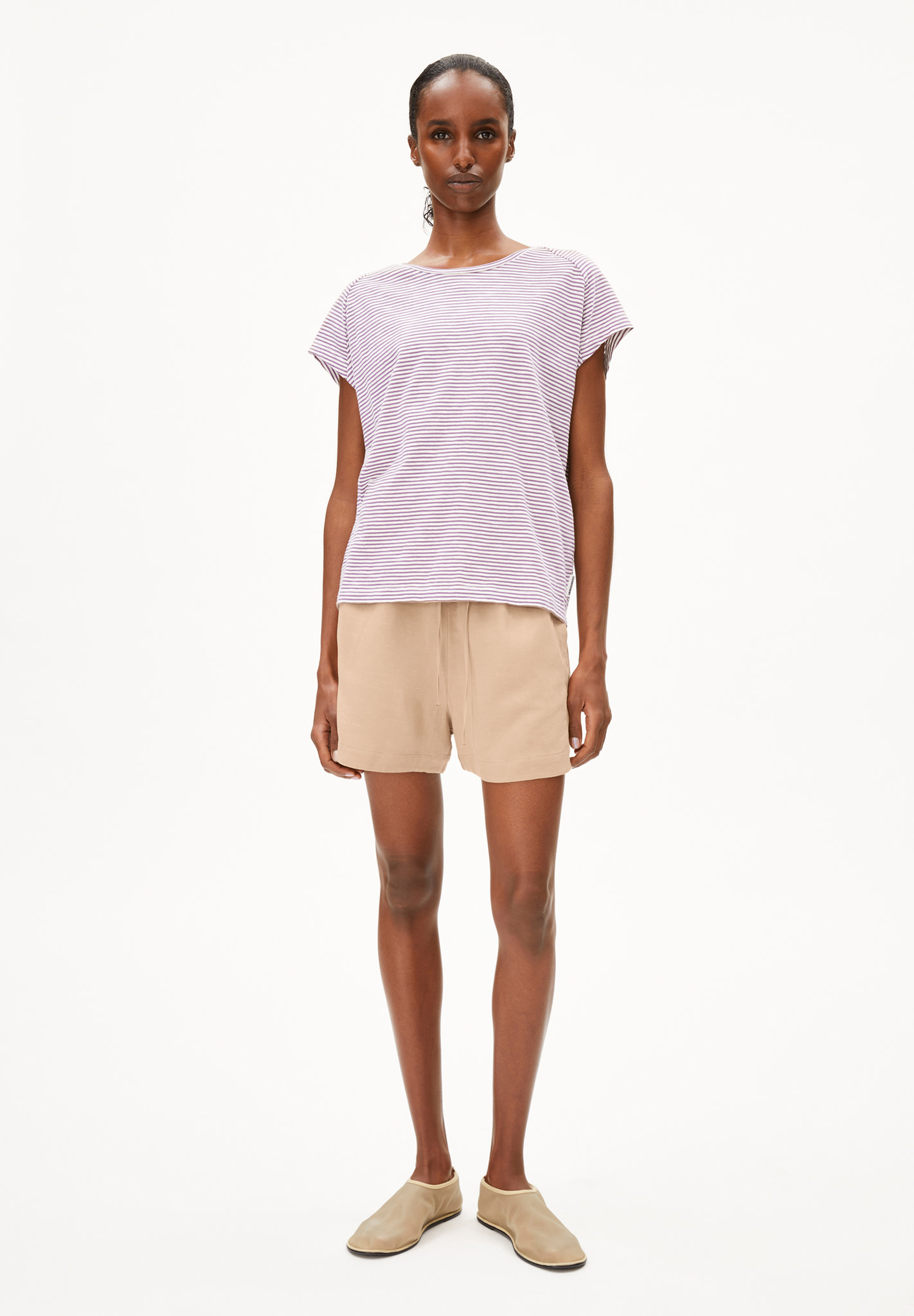 Armedangels Armedangels, Oneliaa Stripes, oatmilk-orchid, S