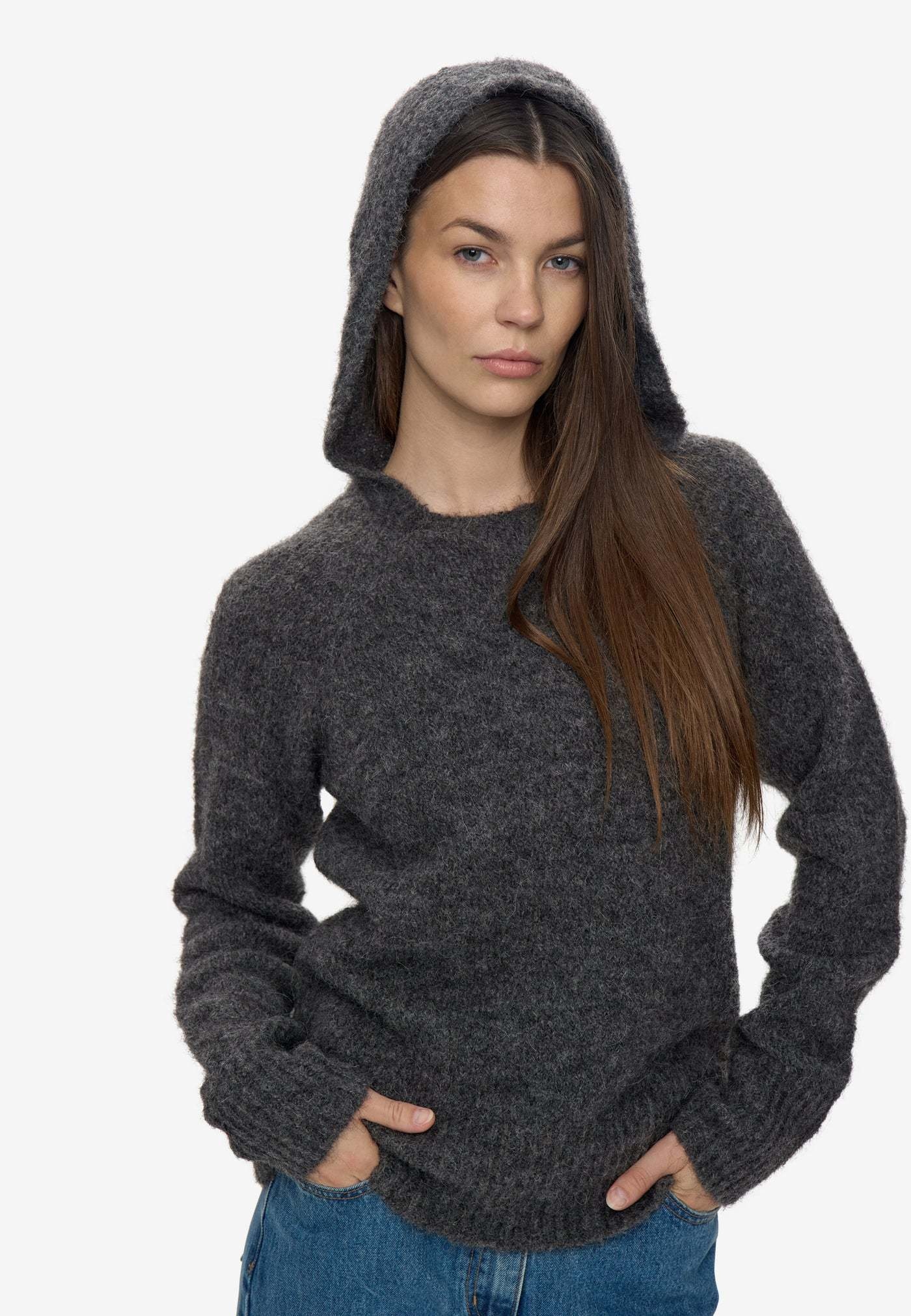 Minimum Minimum, Angela Hoodie, dark grey melange, M