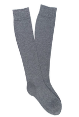 KLUE KLUE, Cotton Knee High Plain Socks, grey, 36-40