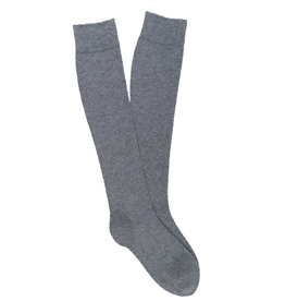 KLUE KLUE, Cotton Knee High Plain Socks, grey, 36-40