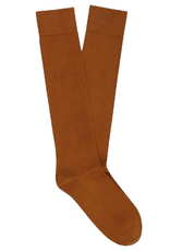 KLUE KLUE, Cotton Knee High Plain Socks, caramel, 36-40