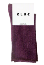 KLUE KLUE, Glitter Lurex Socks, bordeaux, 36-40