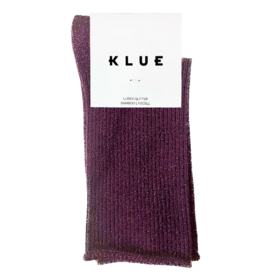 KLUE KLUE, Glitter Lurex Socks, bordeaux, 36-40