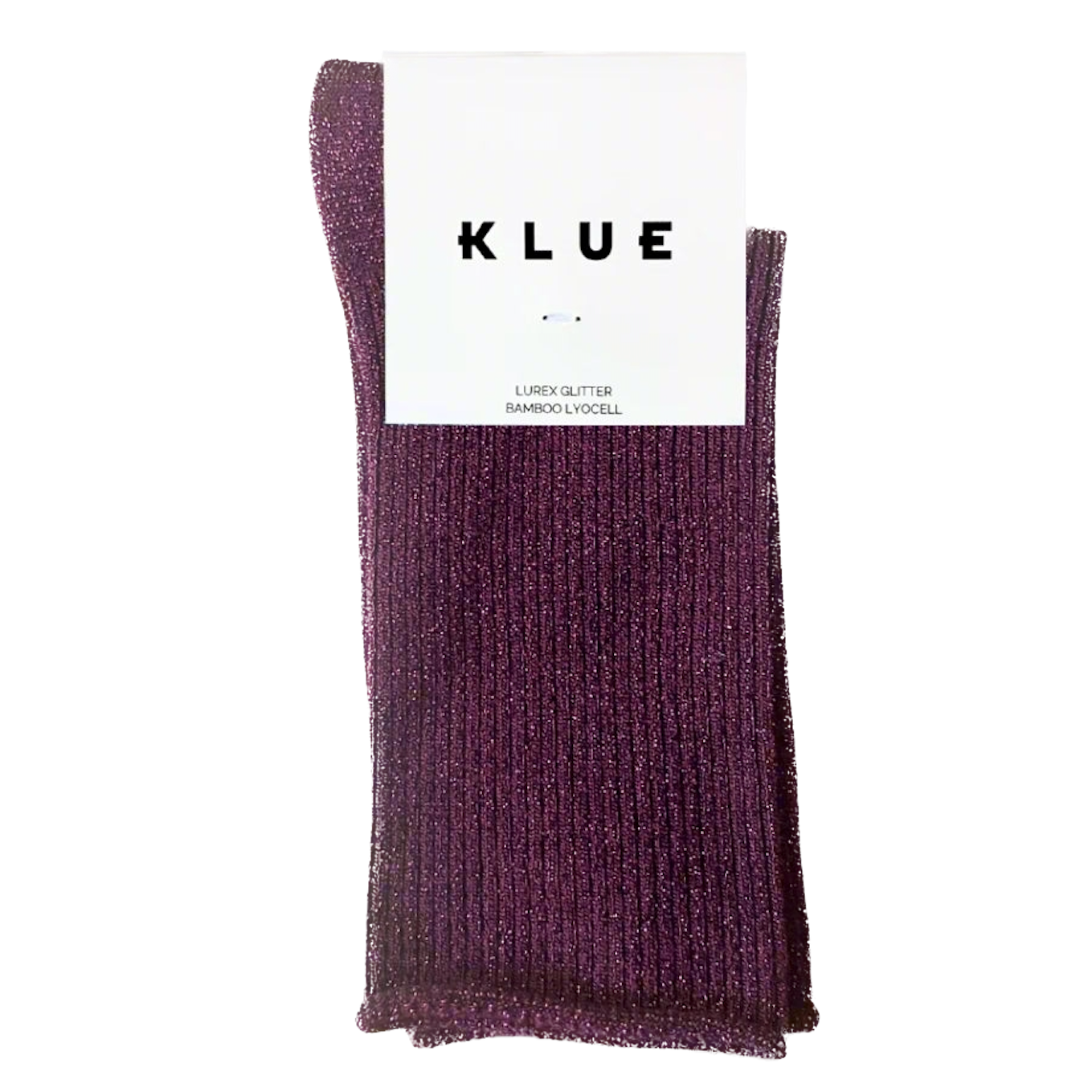 KLUE KLUE, Glitter Lurex Socks, bordeaux, 36-40