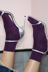 KLUE KLUE, Glitter Lurex Socks, violet, 36-40