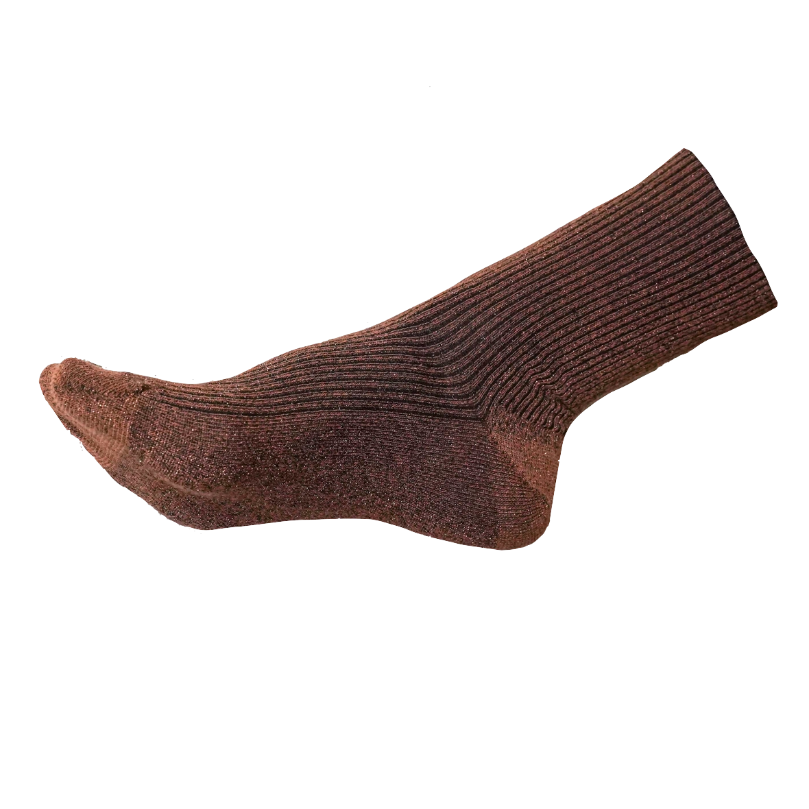 KLUE KLUE, Glitter Lurex Socks, camel brown, 36-40