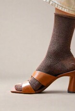 KLUE KLUE, Glitter Lurex Socks, camel brown, 36-40