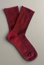 KLUE KLUE, Glitter Lurex Socks, cherry, 36-40