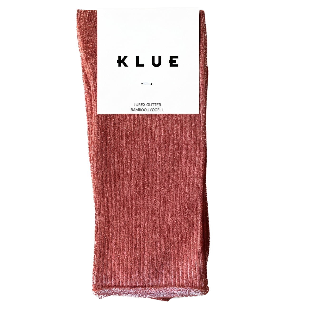 KLUE KLUE, Glitter Lurex Socks, brick, 36-40