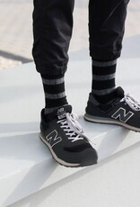 KLUE KLUE, Merino Wool Socks Striped, black/grey, 41-46