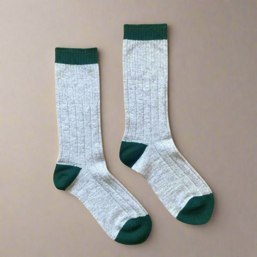KLUE KLUE, Merino Wool Socks, sand/green, 36-40