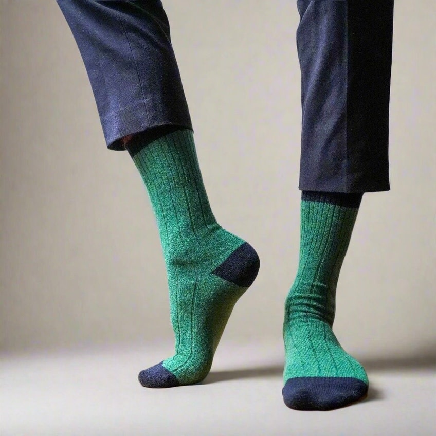 KLUE KLUE, Merino Wool Socks, green/black, 41-46