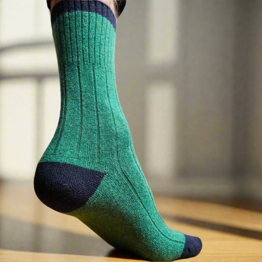 KLUE KLUE, Merino Wool Socks, green/black, 41-46
