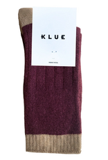KLUE KLUE, Merino Wool Socks, bordeaux/caramel, 36-40