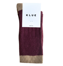 KLUE KLUE, Merino Wool Socks, bordeaux/caramel, 36-40