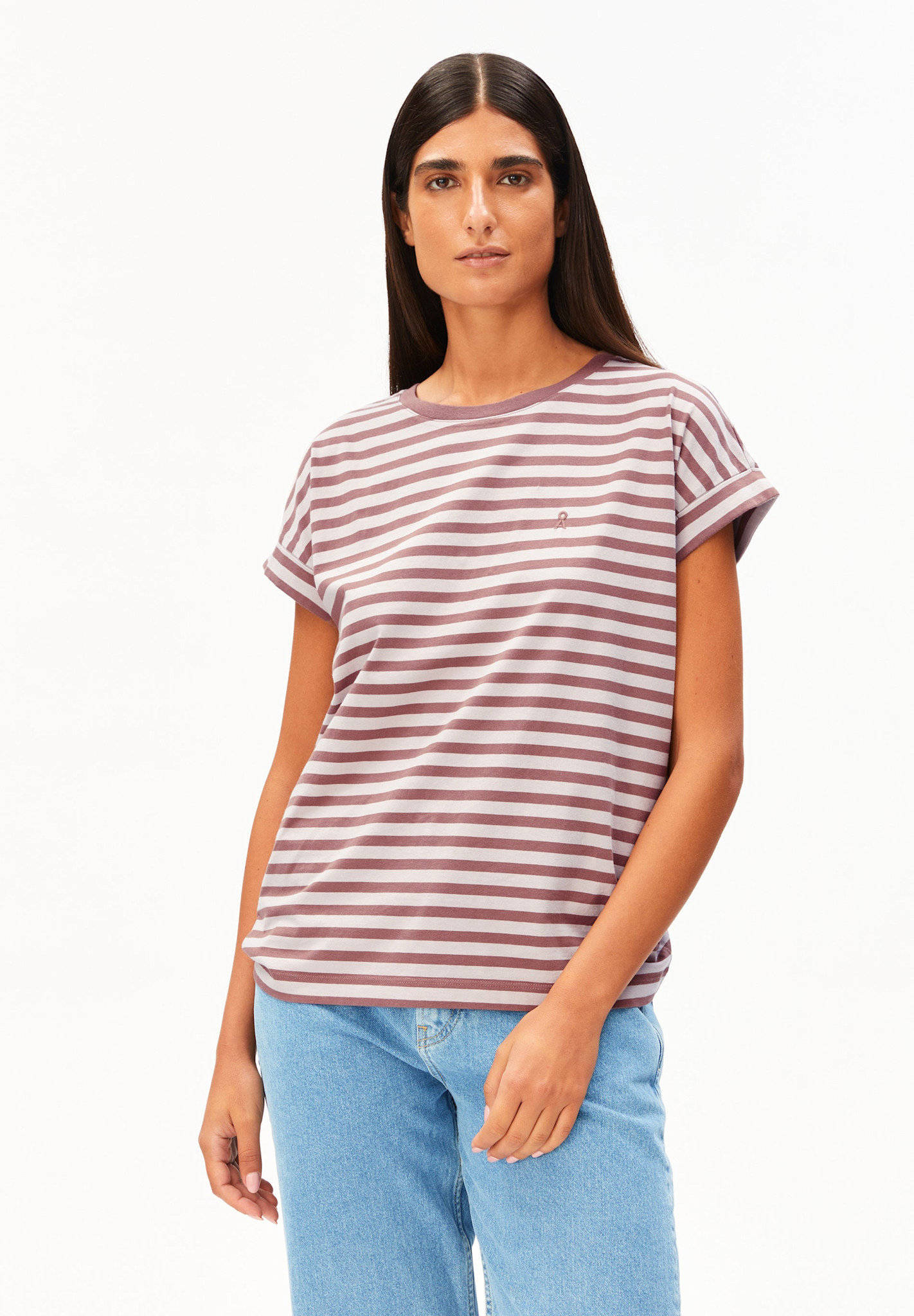Armedangels Armedangels, Idaara Stripes, ice grape-dark berry, XS