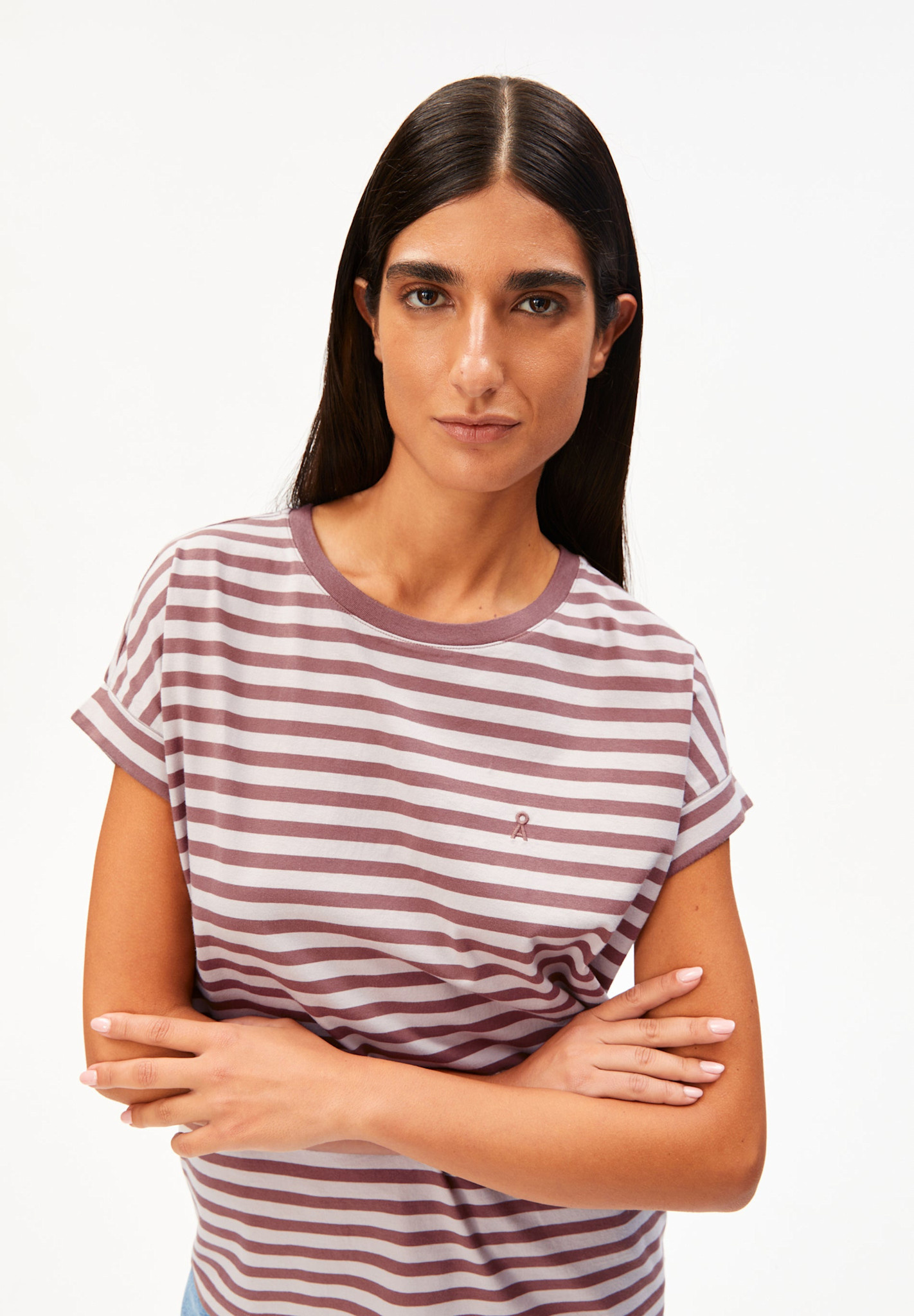 Armedangels Armedangels, Idaara Stripes, ice grape-dark berry, XS