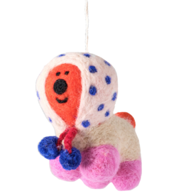 Wrap Wrap, Filzhänger, hund mit kapuze