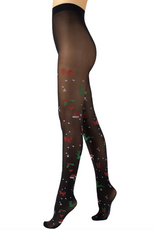 Cette Cette, Strumpfhose 40 DEN, weihnachten schwarz, L/XL