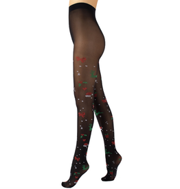 Cette Cette, Strumpfhose 40 DEN, weihnachten schwarz, L/XL