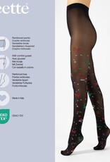 Cette Cette, Strumpfhose 40 DEN, weihnachten schwarz, L/XL