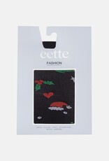 Cette Cette, Strumpfhose 40 DEN, weihnachten schwarz, S/M