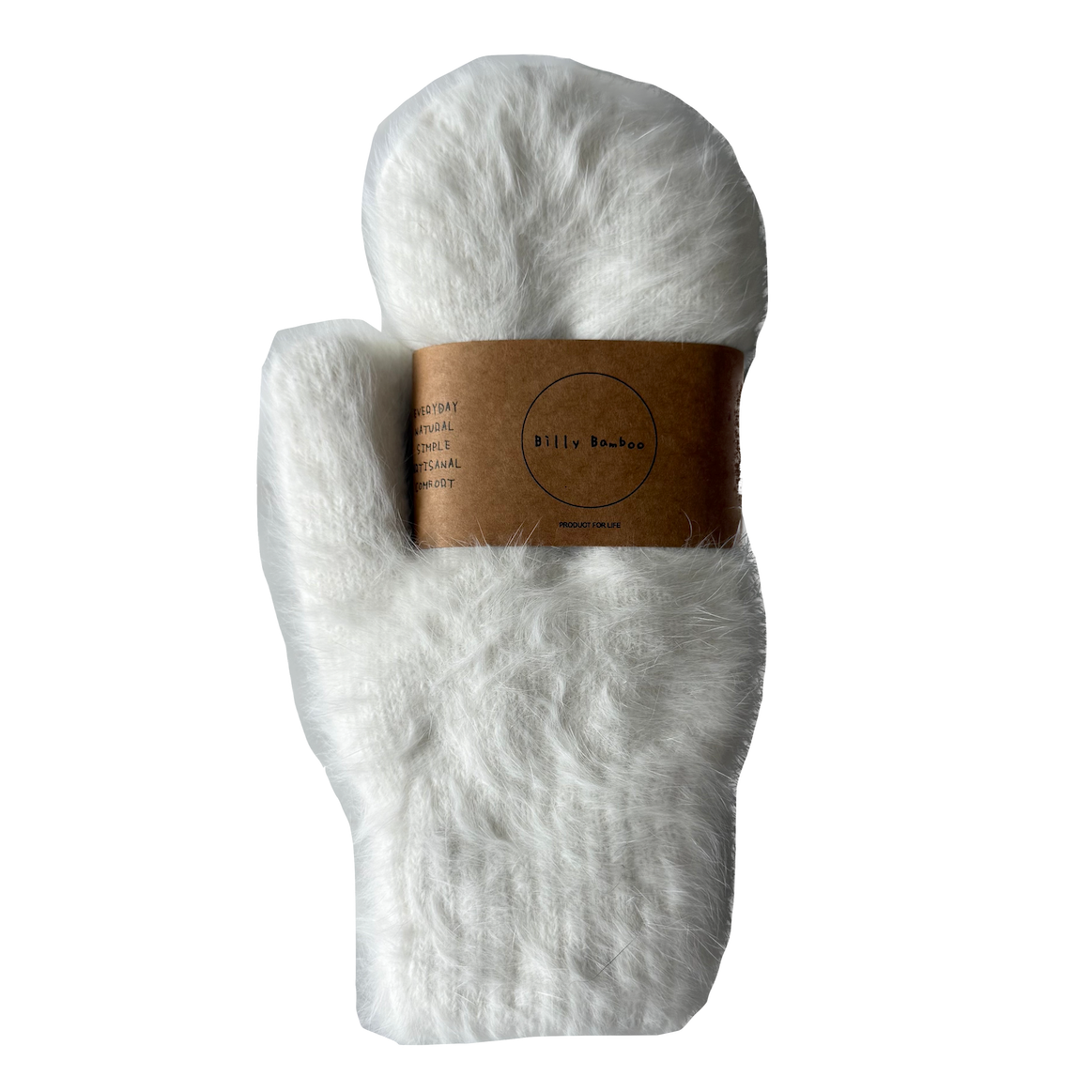 Billy Bamboo, Angora Fäustlinge, weiss