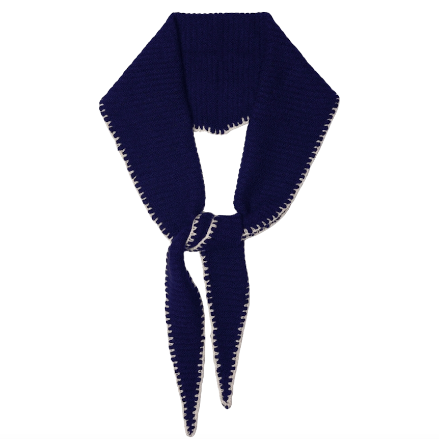 Somerville Somerville Scarves, Kaschmir Schal, marine/weiss