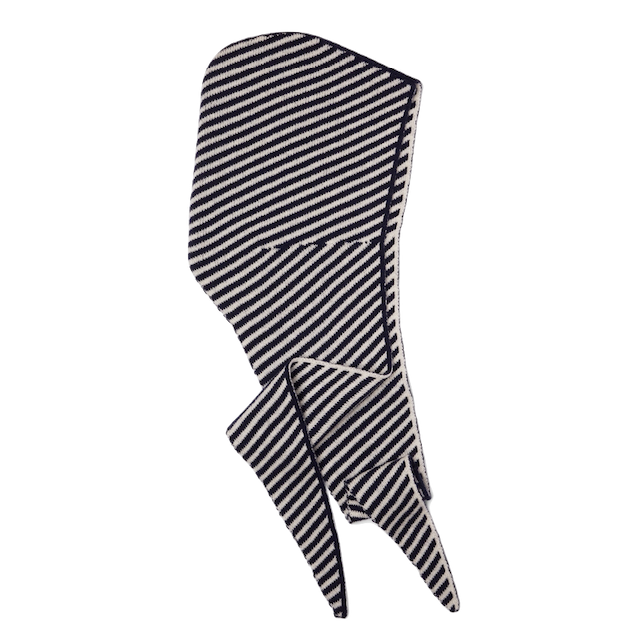 Somerville Somerville Scarves, Kaschmir-Kapuze, streifen schwarz-weiss