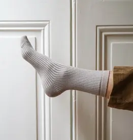 KLUE KLUE, Glitter Lurex Socks, stripes grey mist, 36-40