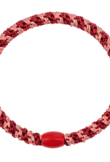 BonDep BonDep, Haargummi Slim, coral bordeaux glitter stripe