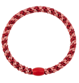 BonDep BonDep, Haargummi Slim, coral bordeaux glitter stripe