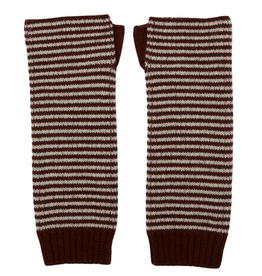 Somerville Somerville Scarves, Kaschmir Handgelenkswärmer, streifen braun/creme