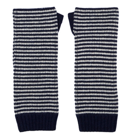 Somerville Somerville Scarves, Kaschmir Handgelenkswärmer, streifen marine/weiss