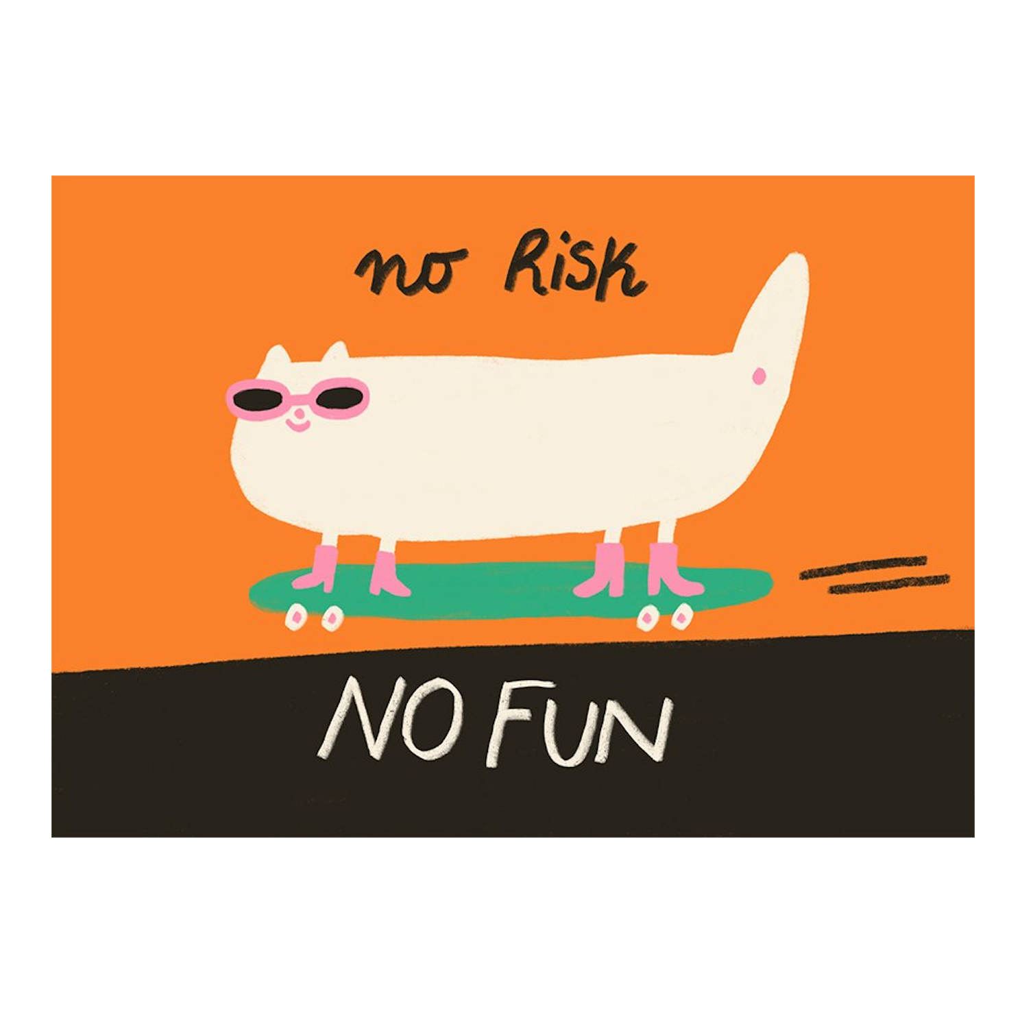 Slinga Slinga, Postkarte, no risk no fun