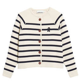 Armedangels Armedangels, Stripe Knit Cardigan, oatmilk-night sky, L