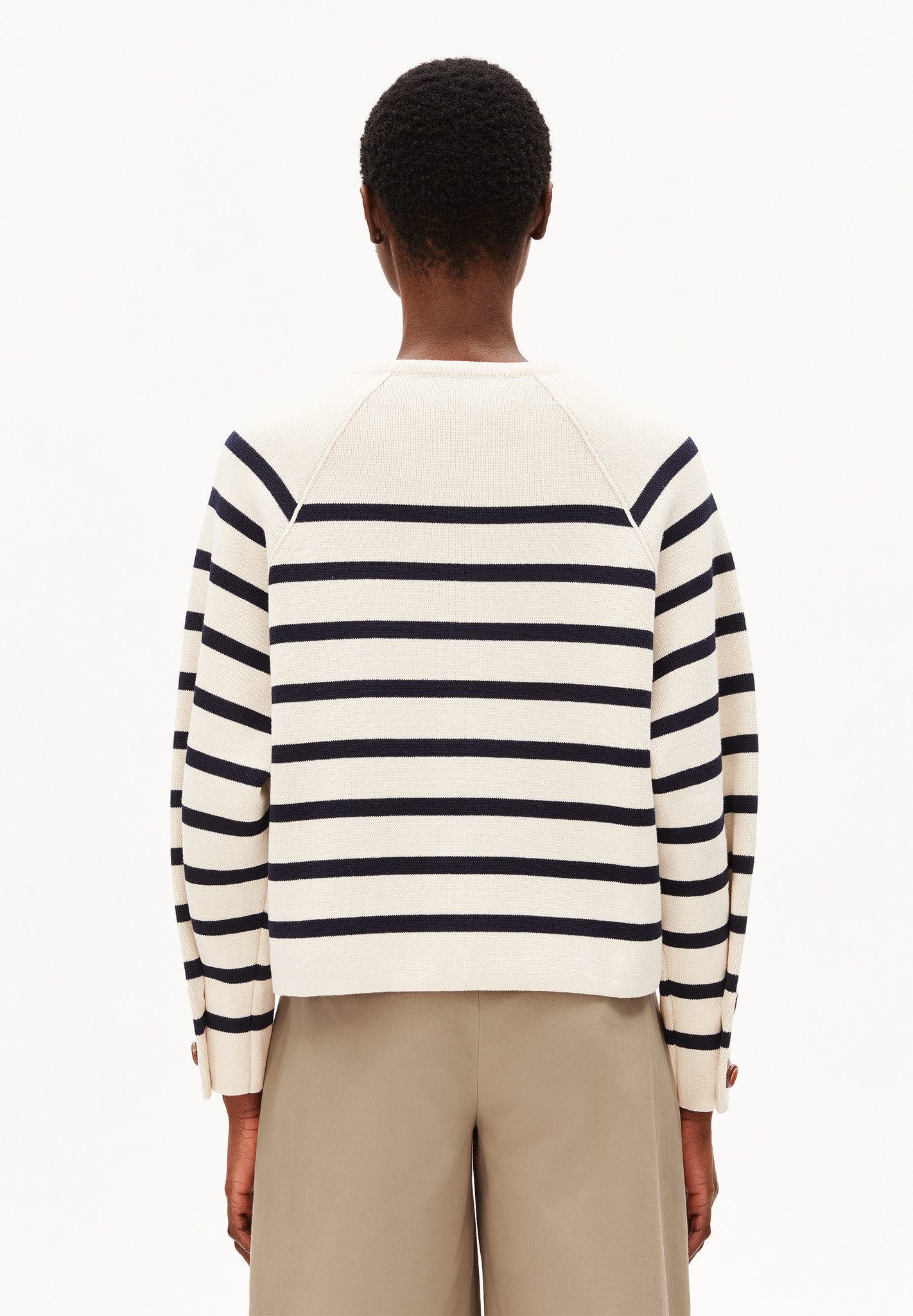 Armedangels Armedangels, Stripe Knit Cardigan, oatmilk-night sky, S