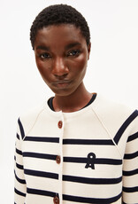 Armedangels Armedangels, Stripe Knit Cardigan, oatmilk-night sky, XS