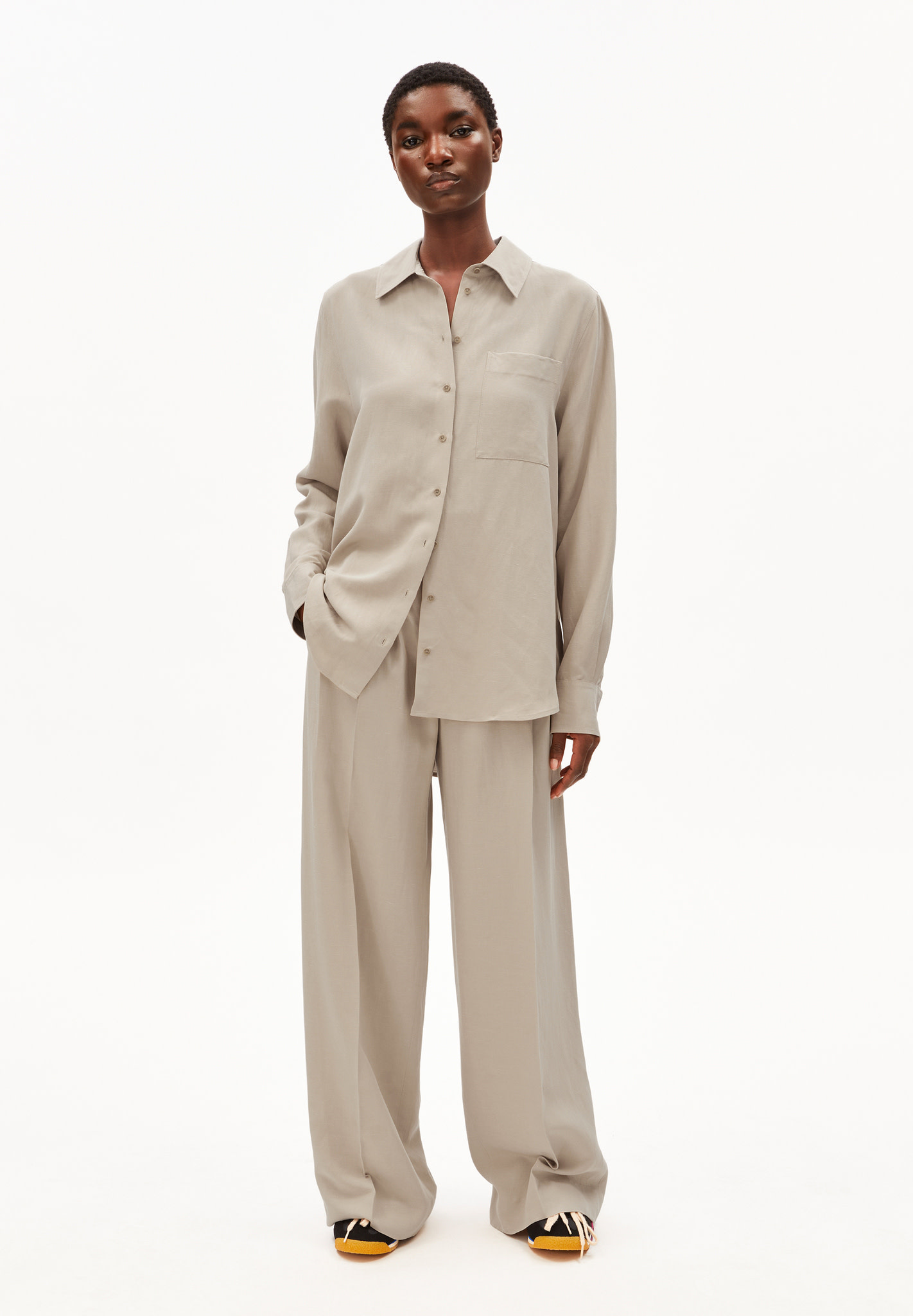 Armedangels Armedangels, Linen Blend Shirt, sandstone, M