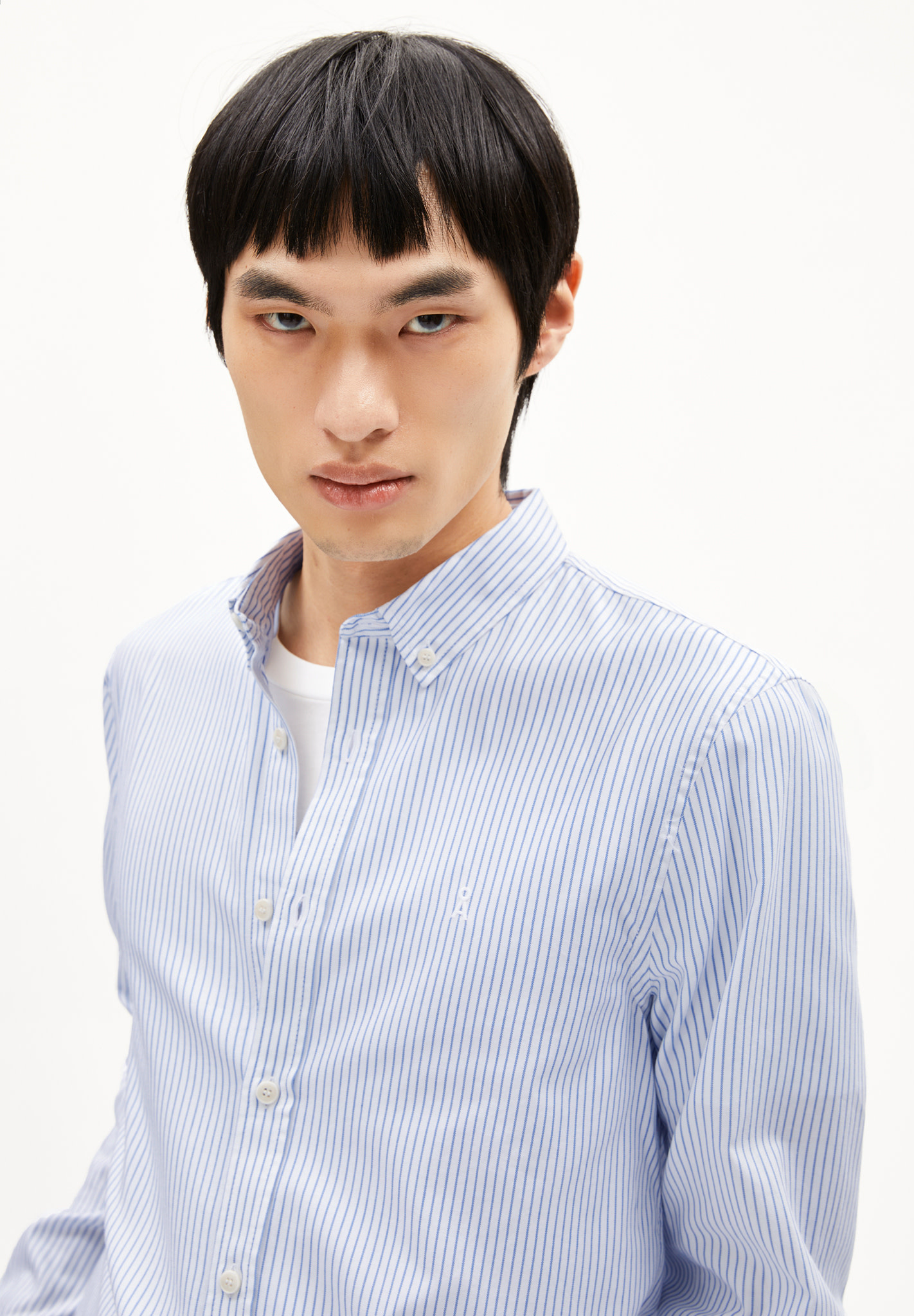 Armedangels Armedangels, Quaasa Stripes, white-dark morning, M