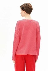 Armedangels Armedangels, Xianaa Stripes, pink mist-mars red, L