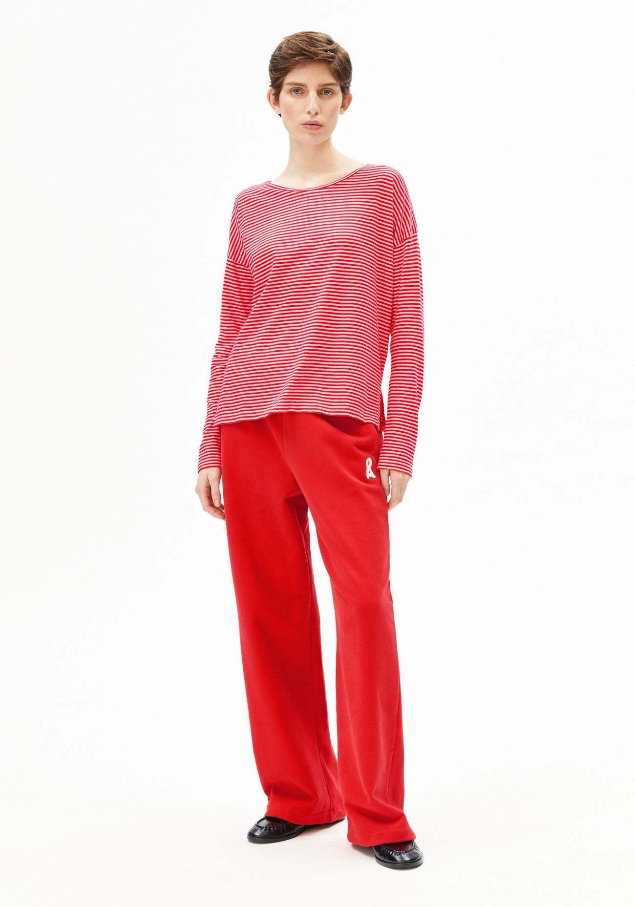 Armedangels Armedangels, Xianaa Stripes, pink mist-mars red, S