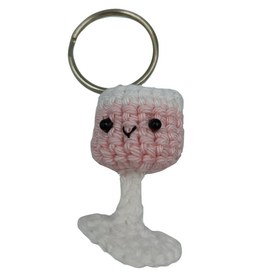 Knuffelsenzo Knuffelsenzo, Schlüsselanhänger, Weinglas rose