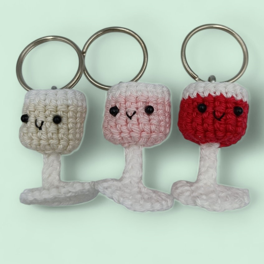 Knuffelsenzo Knuffelsenzo, Schlüsselanhänger, Weinglas rose