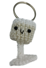 Knuffelsenzo Knuffelsenzo, Schlüsselanhänger, Weinglas weiss