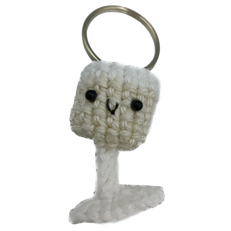 Knuffelsenzo Knuffelsenzo, Schlüsselanhänger, Weinglas weiss