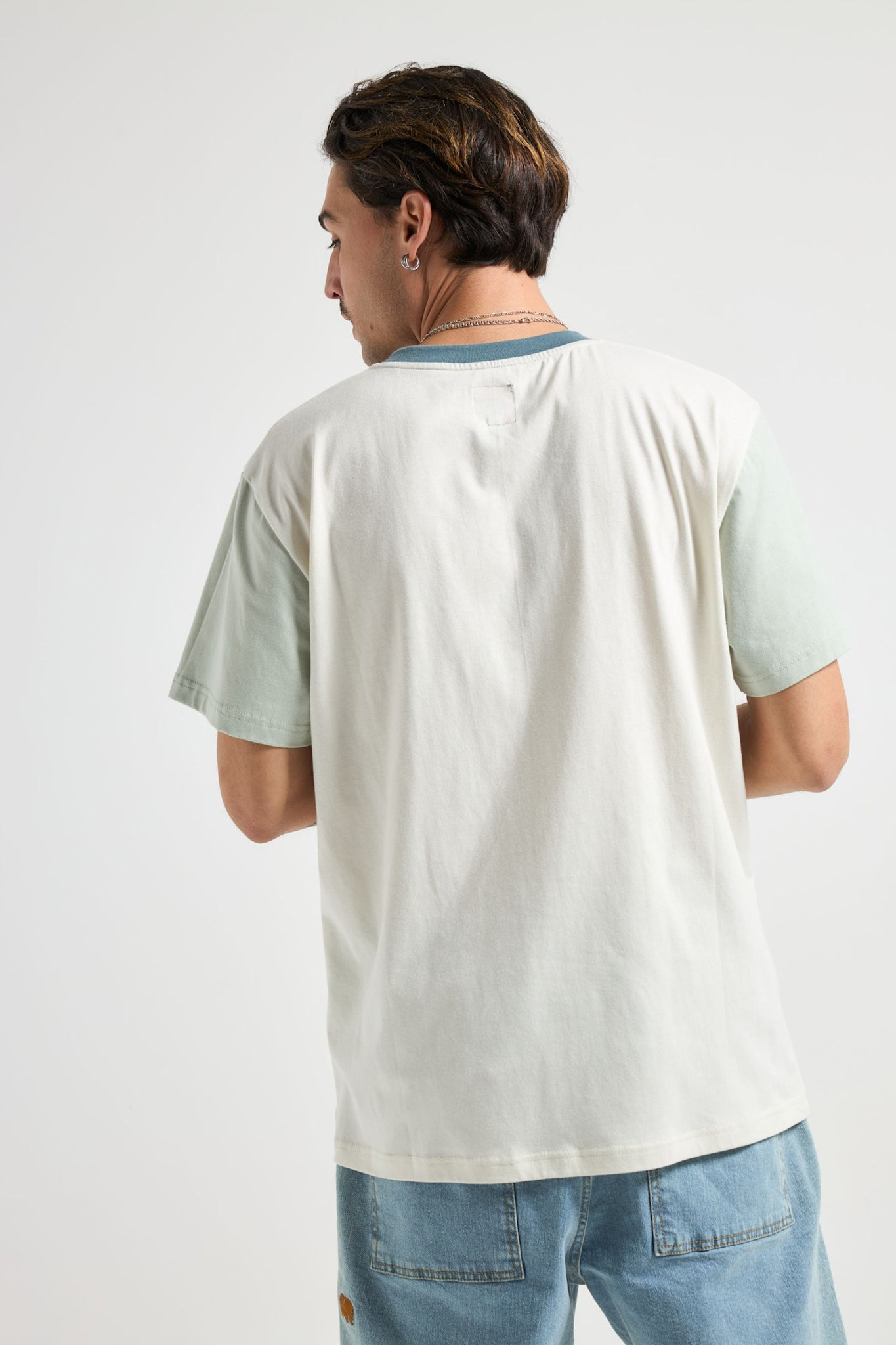 Trendsplant Trendsplant, Color Block Tee, sea glass, L