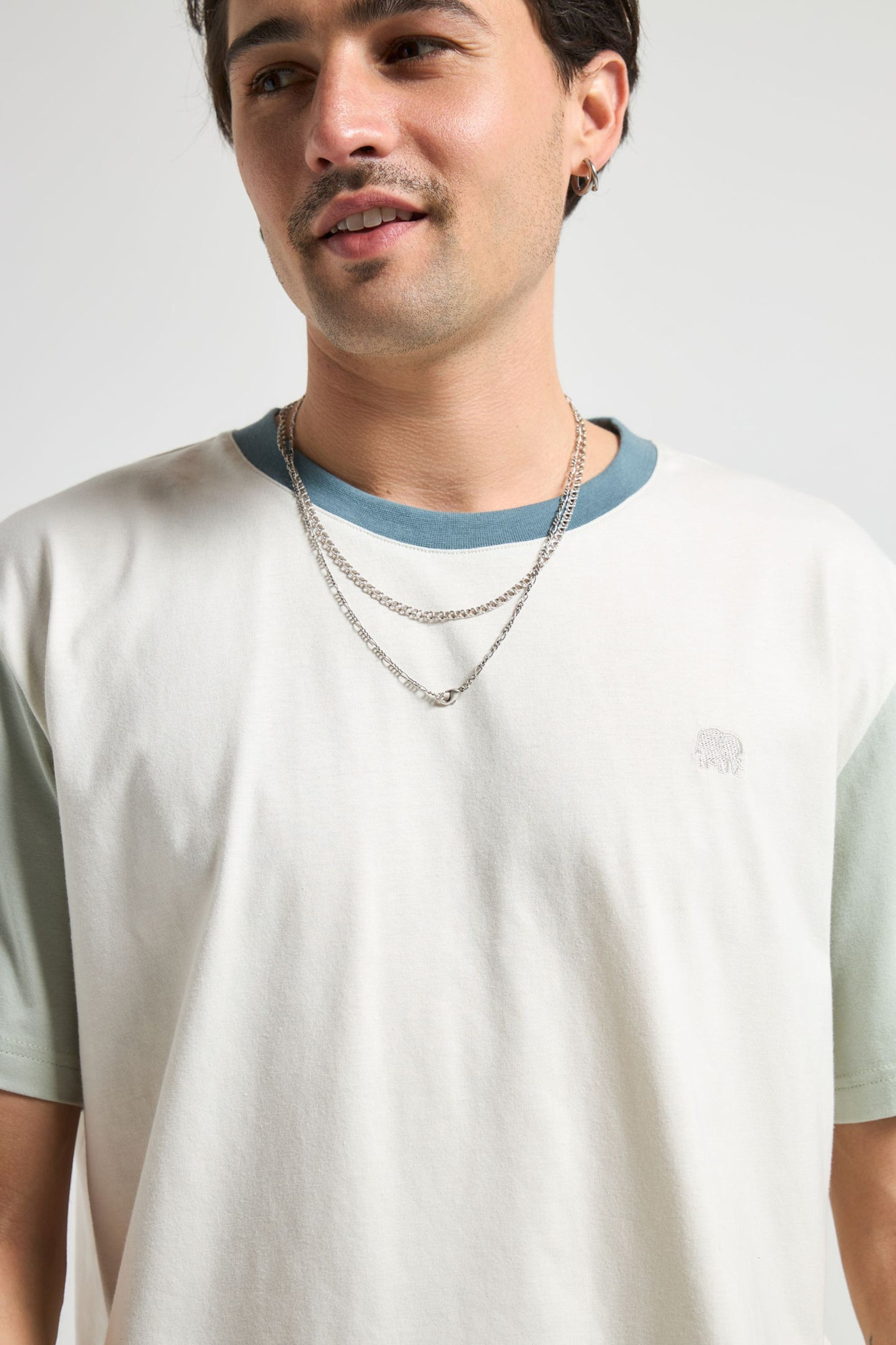 Trendsplant Trendsplant, Color Block Tee, sea glass, M